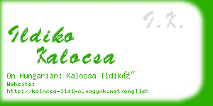 ildiko kalocsa business card